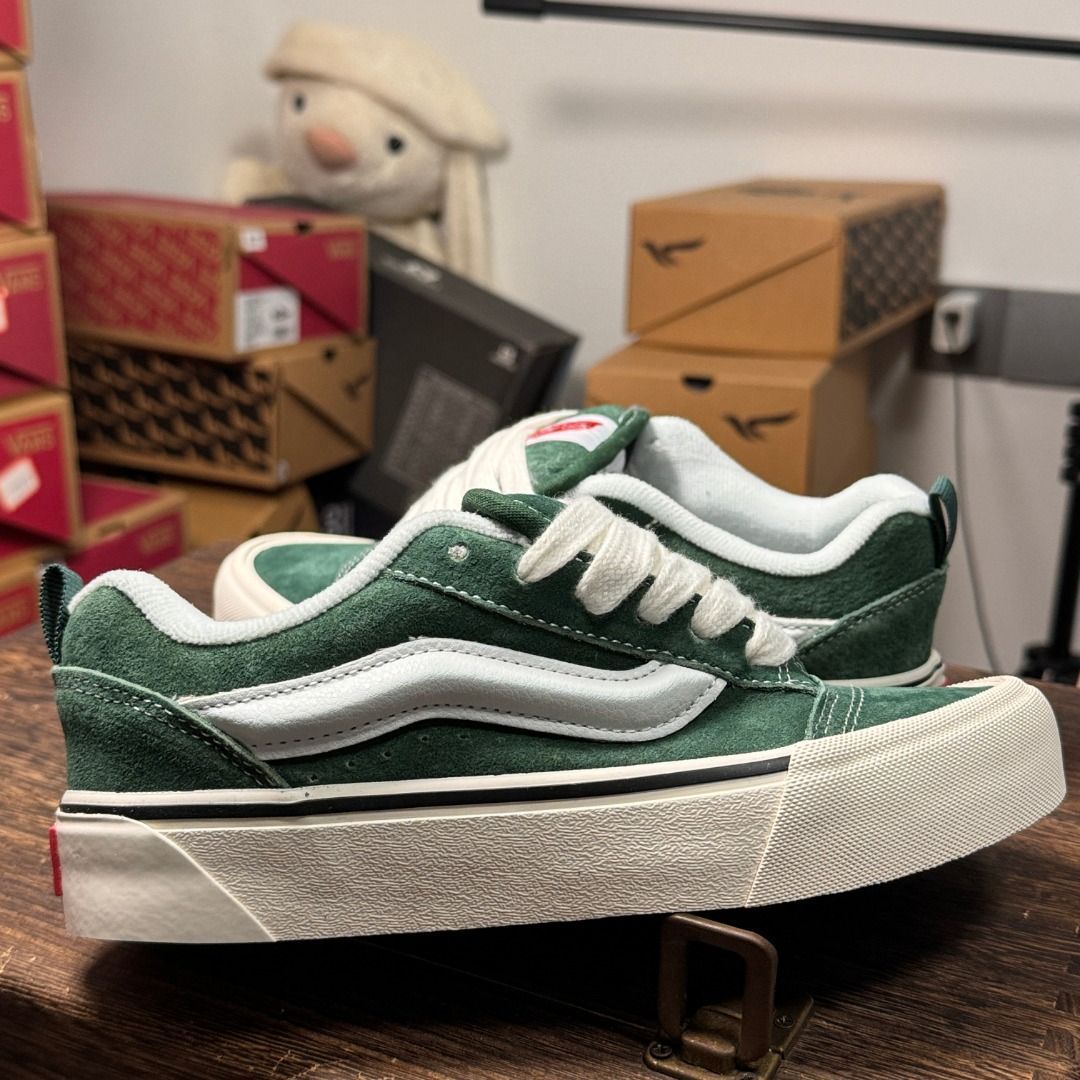 今日特価】Vans Knu-Skool ダークグリーン スニーカー！送料無料