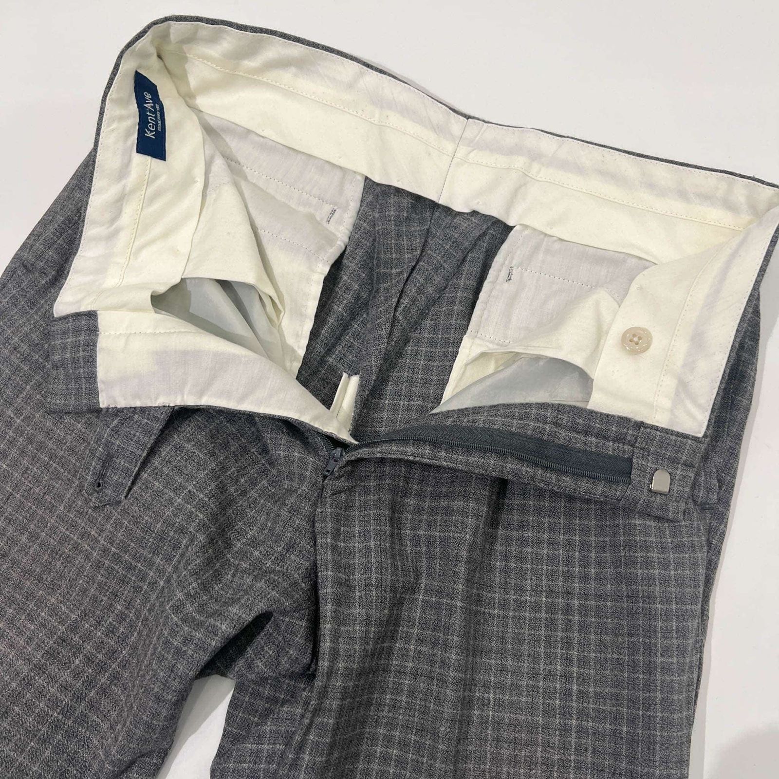 KENT&CURWEN ENGLAND ウールスラックス　濃いグレー76 KENT&CURWEN ENGLAND ウールスラックス 濃いグレー76