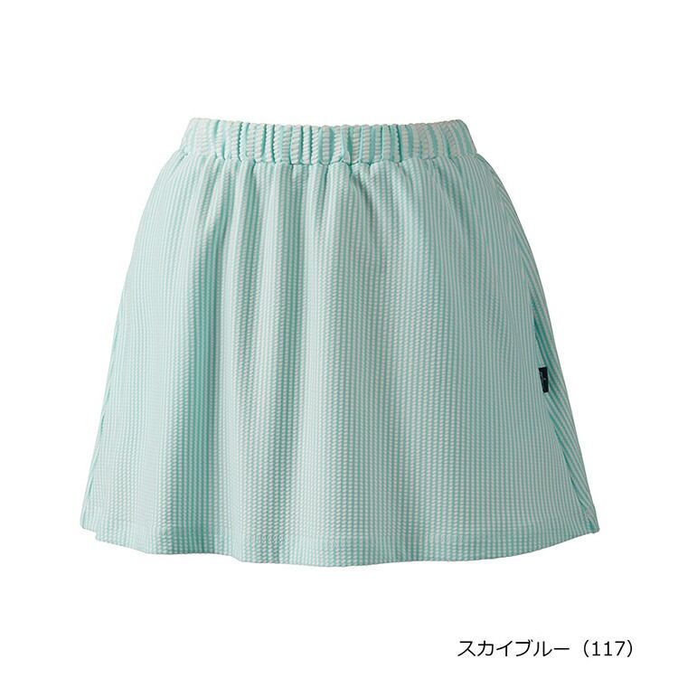 HOT，お得 【新品】prince（プリンス）レディース テニス スカート 吸水速乾・UPF50+・バド シアサッカーストライプ 素材 テニスウエアー　スカイブルー　WS5315-117 スカート・スコート