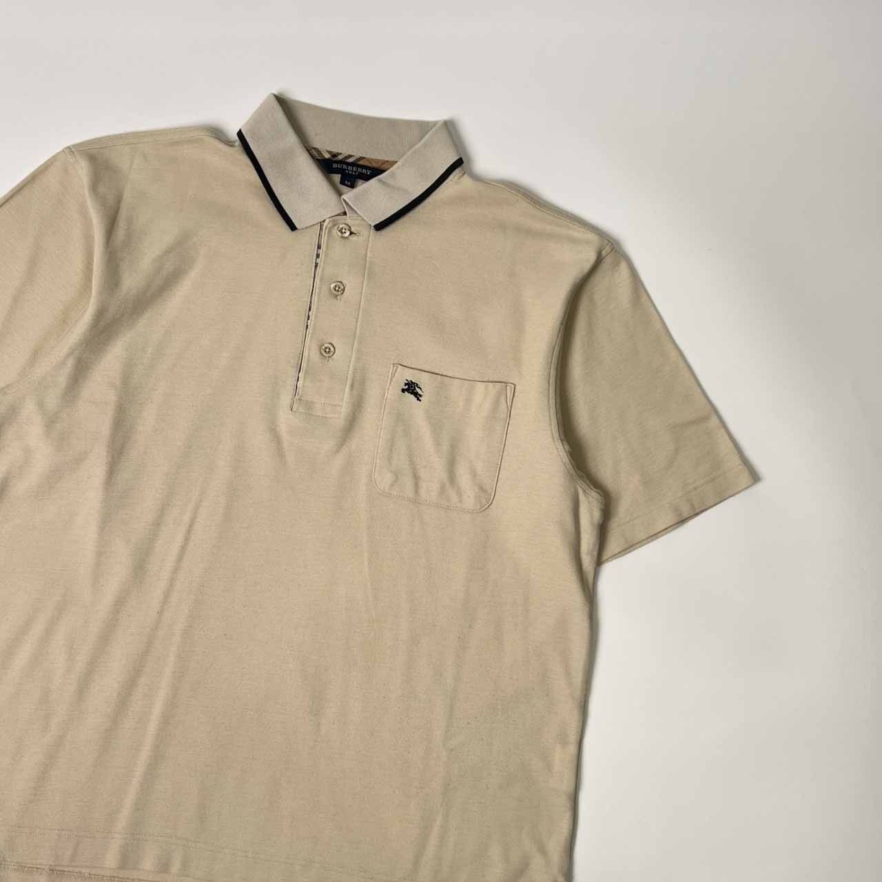 未使用 BURBERRY GOLF ベージュ 半袖ポロシャツ BURBERRY GOLF バーバリー ゴルフ 半袖ポロシャツ M/ベージュ系