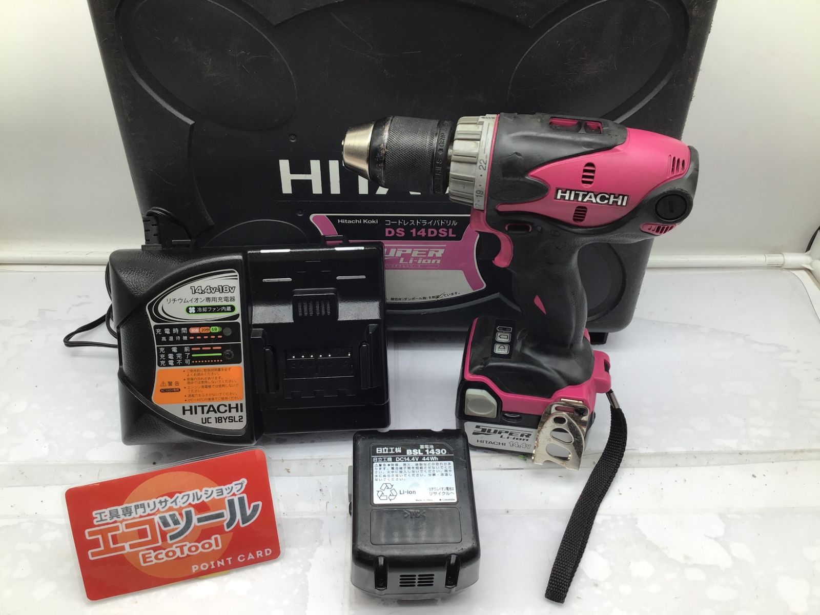 品 HiKOKI|ハイコーキ ドリルドライバー DS14DSL 2LSCK ITCE4HBEZBT4 エコツール笠寺店 M02