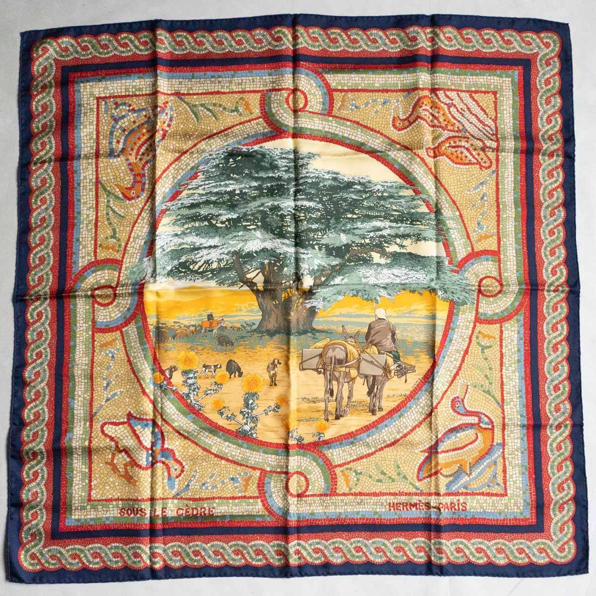 HERMES CARRE90|カレ90 SOUS LE CEDRE ヒマラヤ杉の下で シルク スカーフ エルメス 25040910