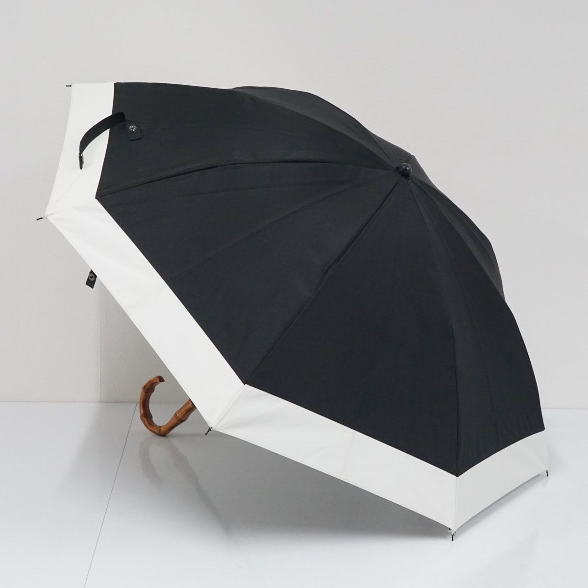 完全遮光折日傘 芦屋ロサブラン USED美品 2段折 コンビ ブラック