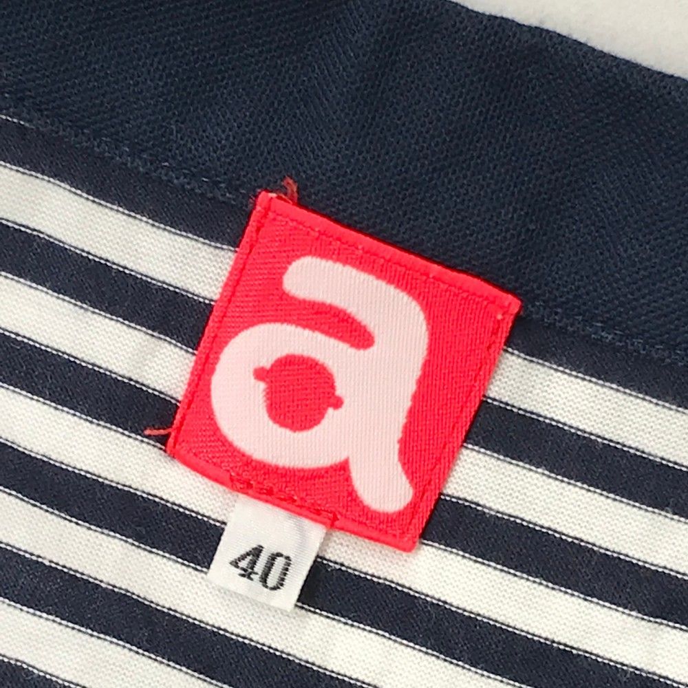 サイズ：40 ARCHIVIO アルチビオ ノースリーブ ポロシャツ ネイビー系