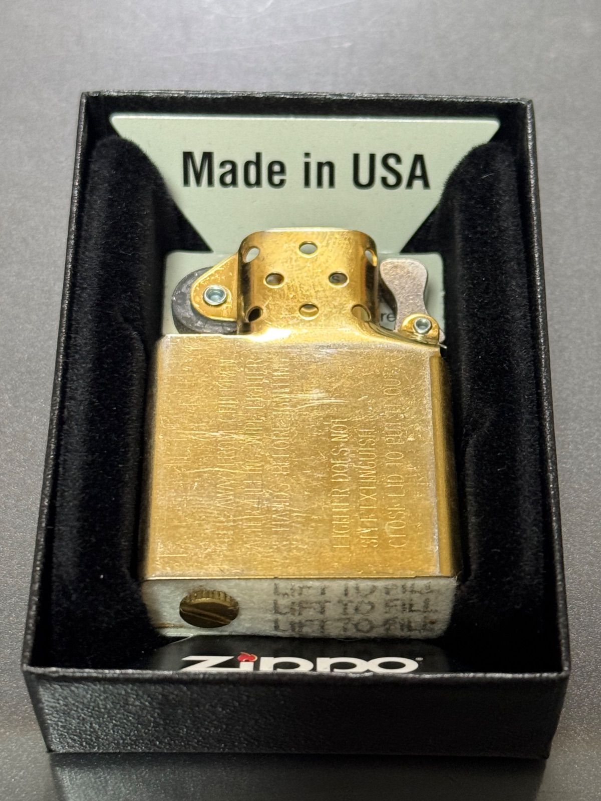 zippo 純正インサイドユニット 2000年製 ゴールドインナー zippo 純正インサイドユニット 2000年製 ゴールドインナー