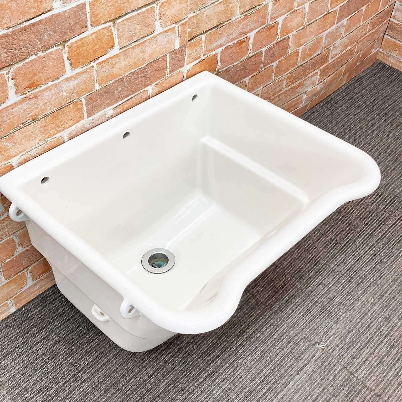 品 TOTO 陶器製 洗濯用流し 手洗い器 SK38R 掃除用 パブリック用流し 洗面器 SC1 パステルアイボリー I0048