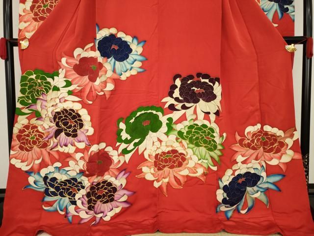 美品 豪華 古典模様 鶴 菊 松 竹 金彩 金駒刺繍 袷 正絹 振袖 着物 振袖帯セット 刺繍 花車 毬 金彩 正絹 逸品 （楽天市場】【新品