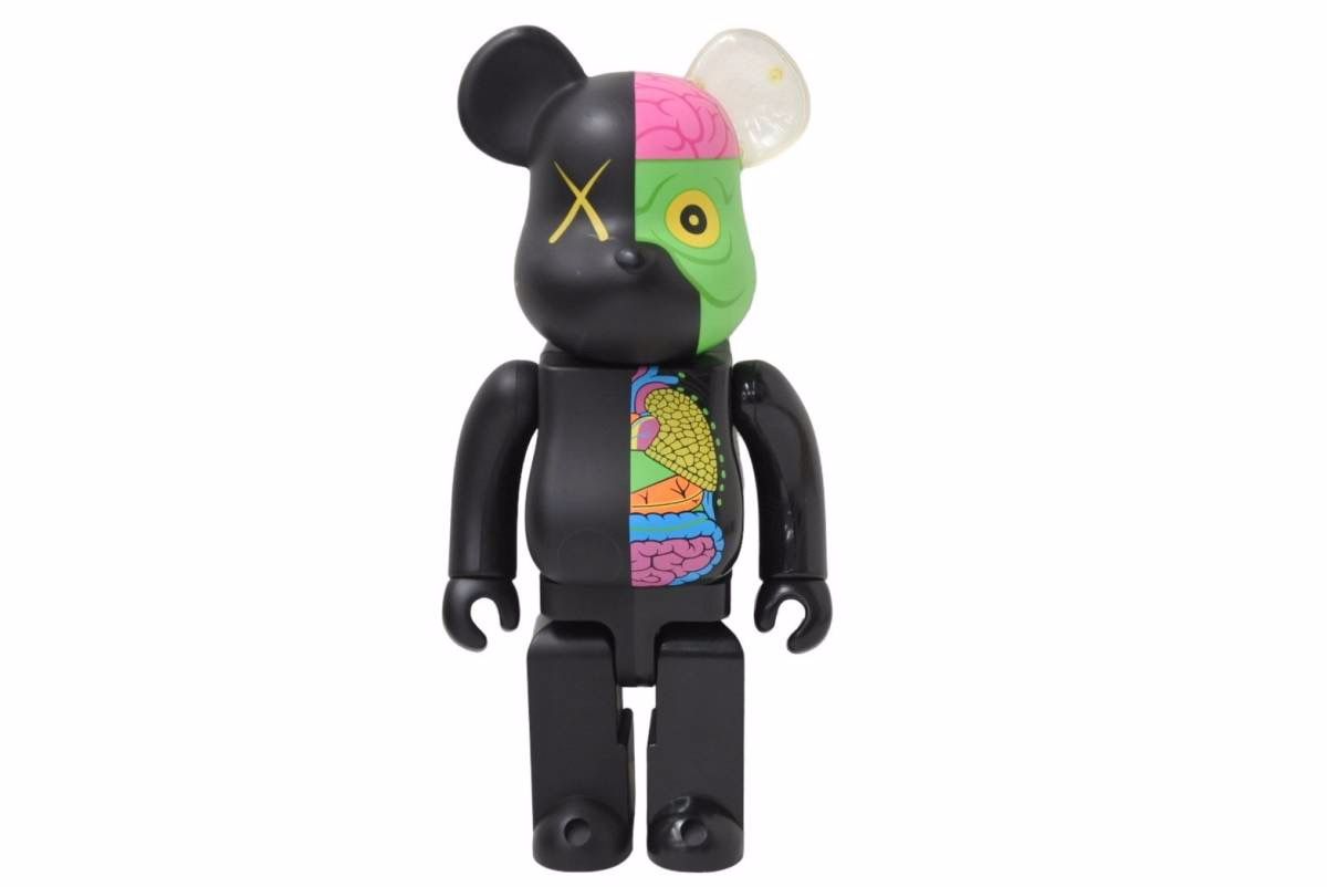 BE@RBRICK KAWS 人体模型 400% 赤/レッド 箱 COMPANION