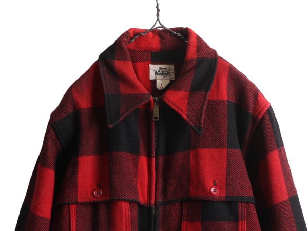 70s Woolrich USA製マッキーノジャケット 赤 XL程度 中古・古着通販】WOOLRICH (ウールリッチ) マッキーノジャケット
