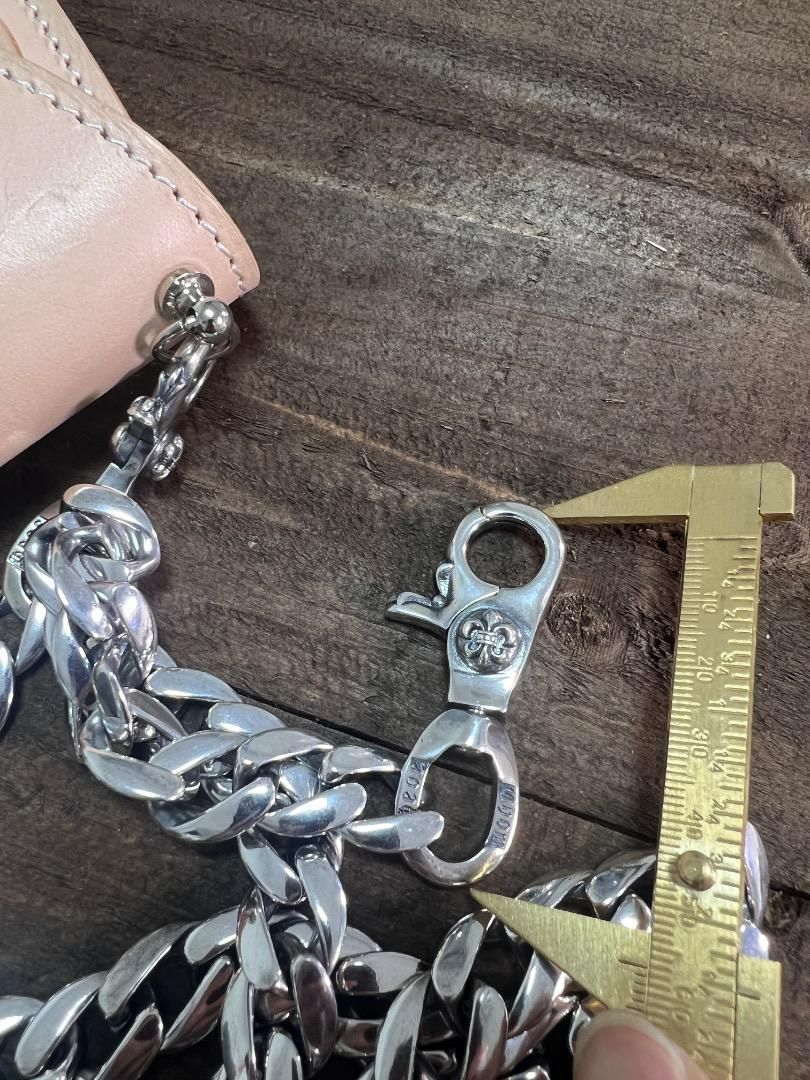 バイカー必須 ウォレット用プレーン シルバーチェーン TYPE2 QBKA