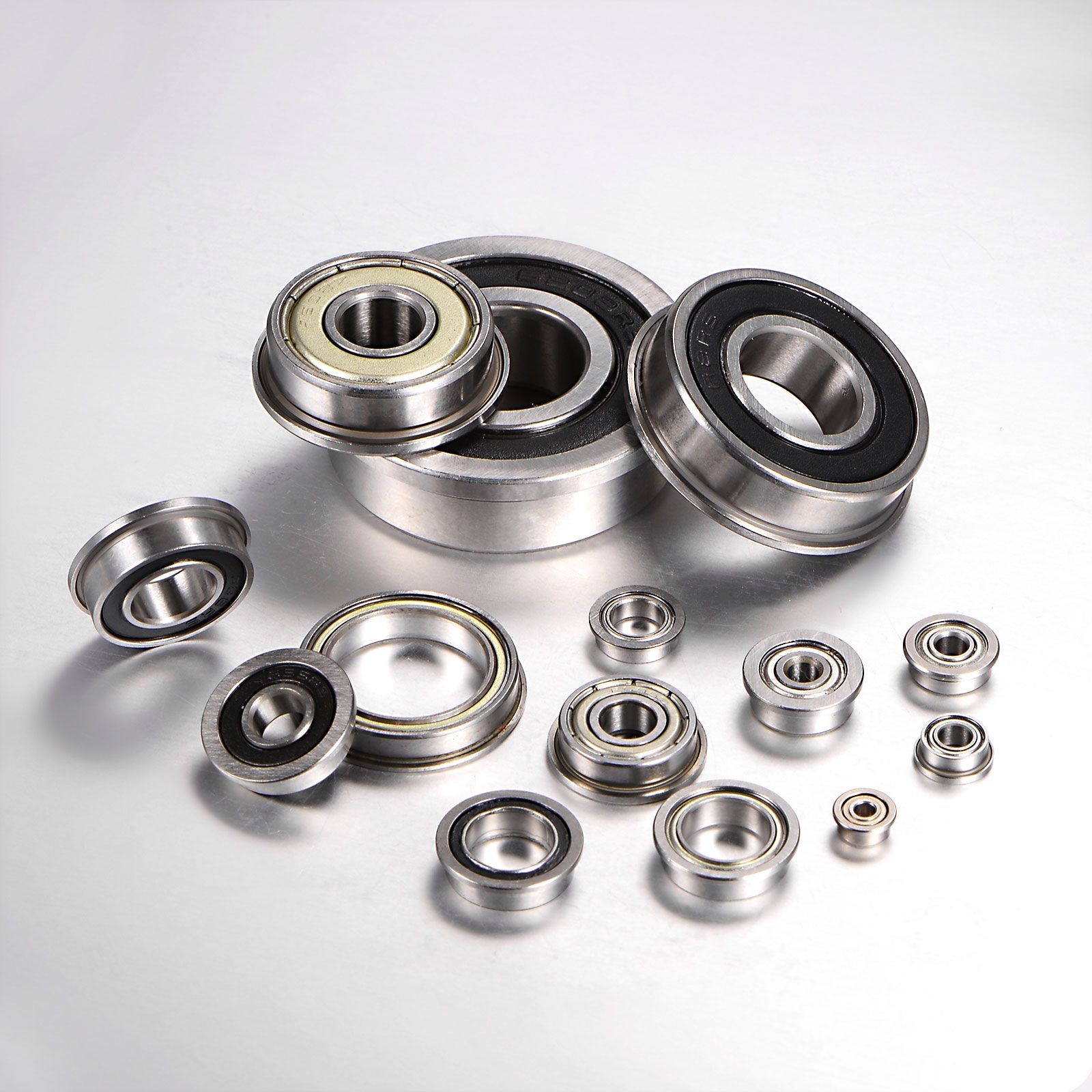 uxcell MF63ZZ フランジボールベアリング、20個 3x6x2.5mm