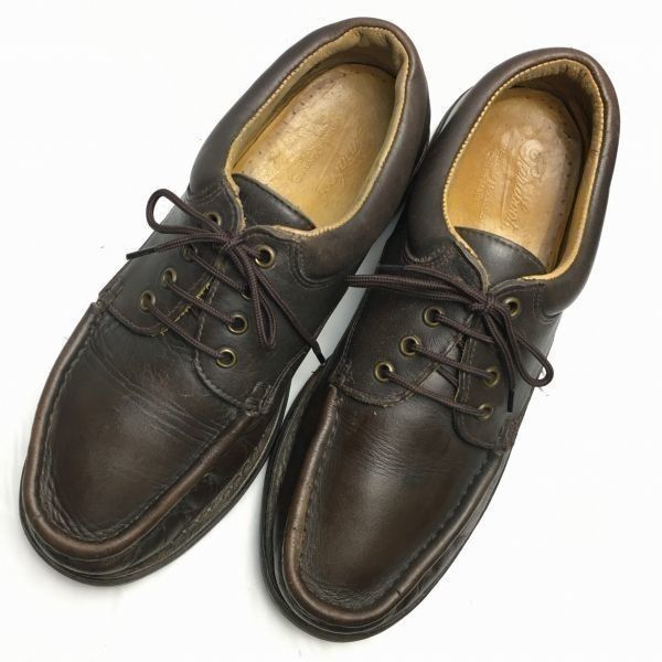 試着交換OK！Paraboot　パラブーツ　レザーシューズ　ローブーツ　size27.0-27.5相当　 ダークブラウン/茶/BROWN〉管NO.WZF-135 #BUZZBERG