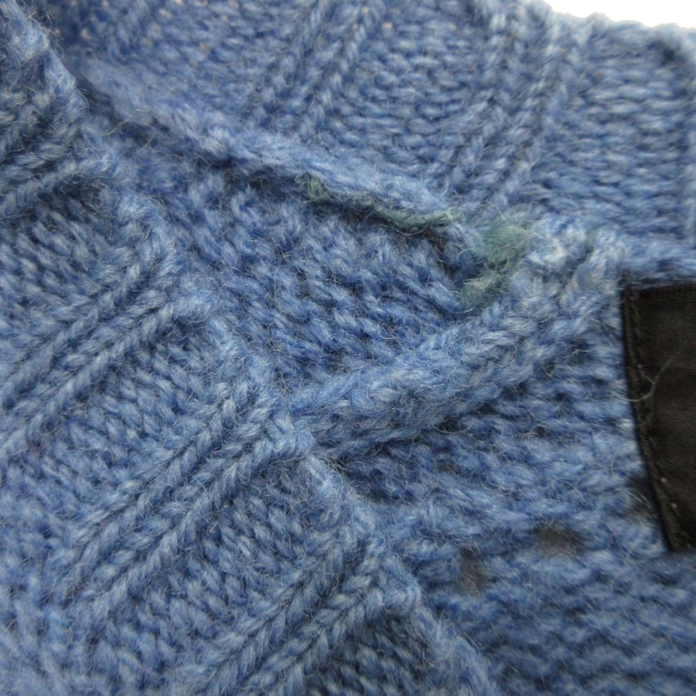 11aw tricot COMME des GARCONS トリココムデギャルソン クルーネック カーディガン ニット セーター カットソー 青 ブルー レディース 古着 中古 11aw tricot COMME des GARCONS トリココムデギャルソン クルー