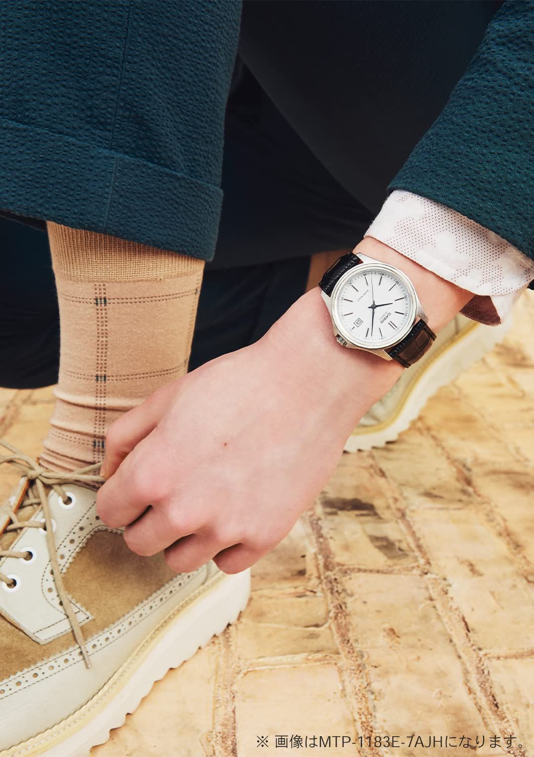 カシオ 腕時計 MTP-1183 Q-7 AJH メンズ ブラウン