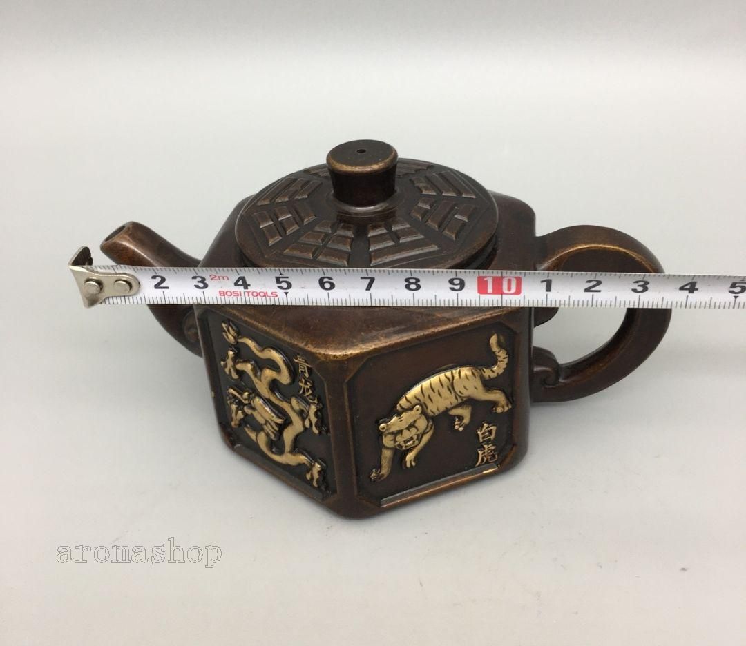 銅器 四神獣荼壺 水筒 煎茶器 茶室 装飾品 工芸品 置物 - メルカリ