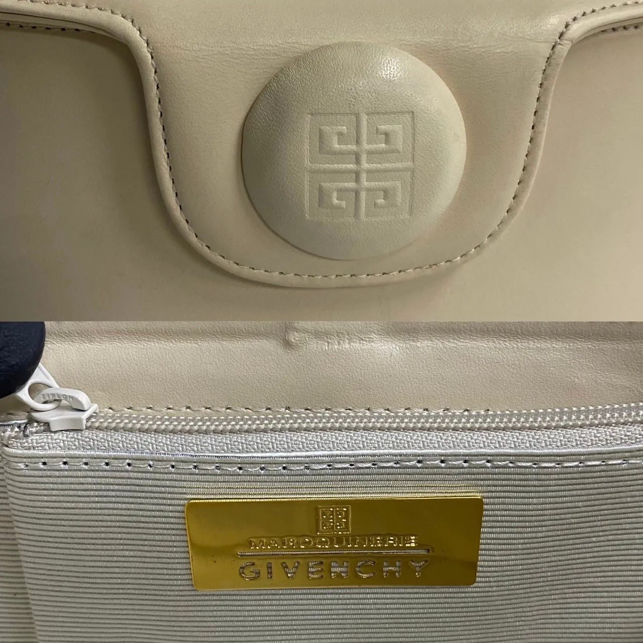 ほぼ未使用 希少品 GIVENCHY ジバンシィ ジバンシー 4G ロゴ エンボス 