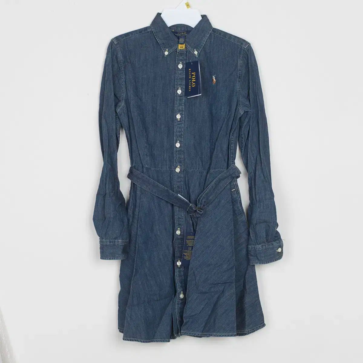  ガールズ12 14 ポロラルフローレン ベルト コットン デニム シャツドレス ワンピース フォーマル ドレス スーツ
