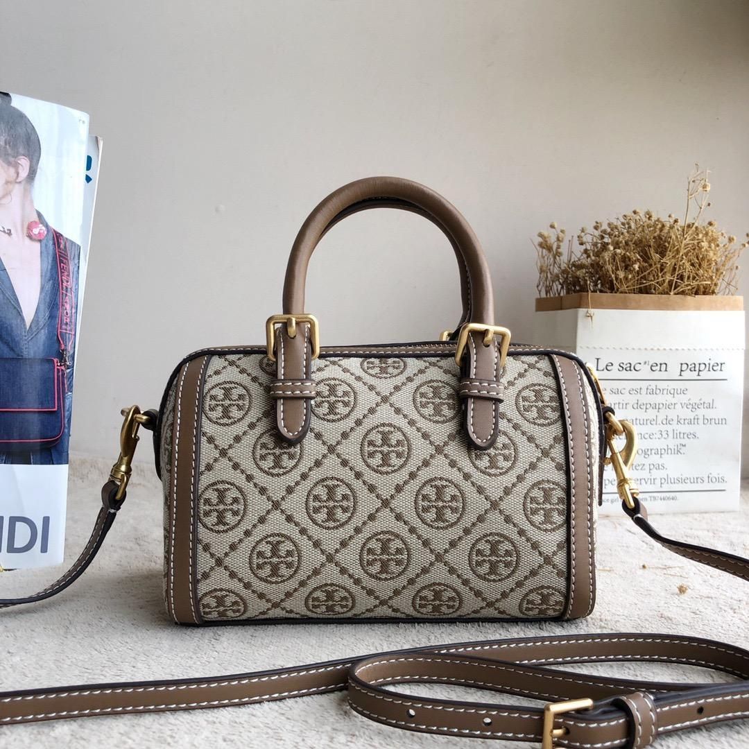 Tory Burch Tモノグラム ミニバレル ボストンバッグ