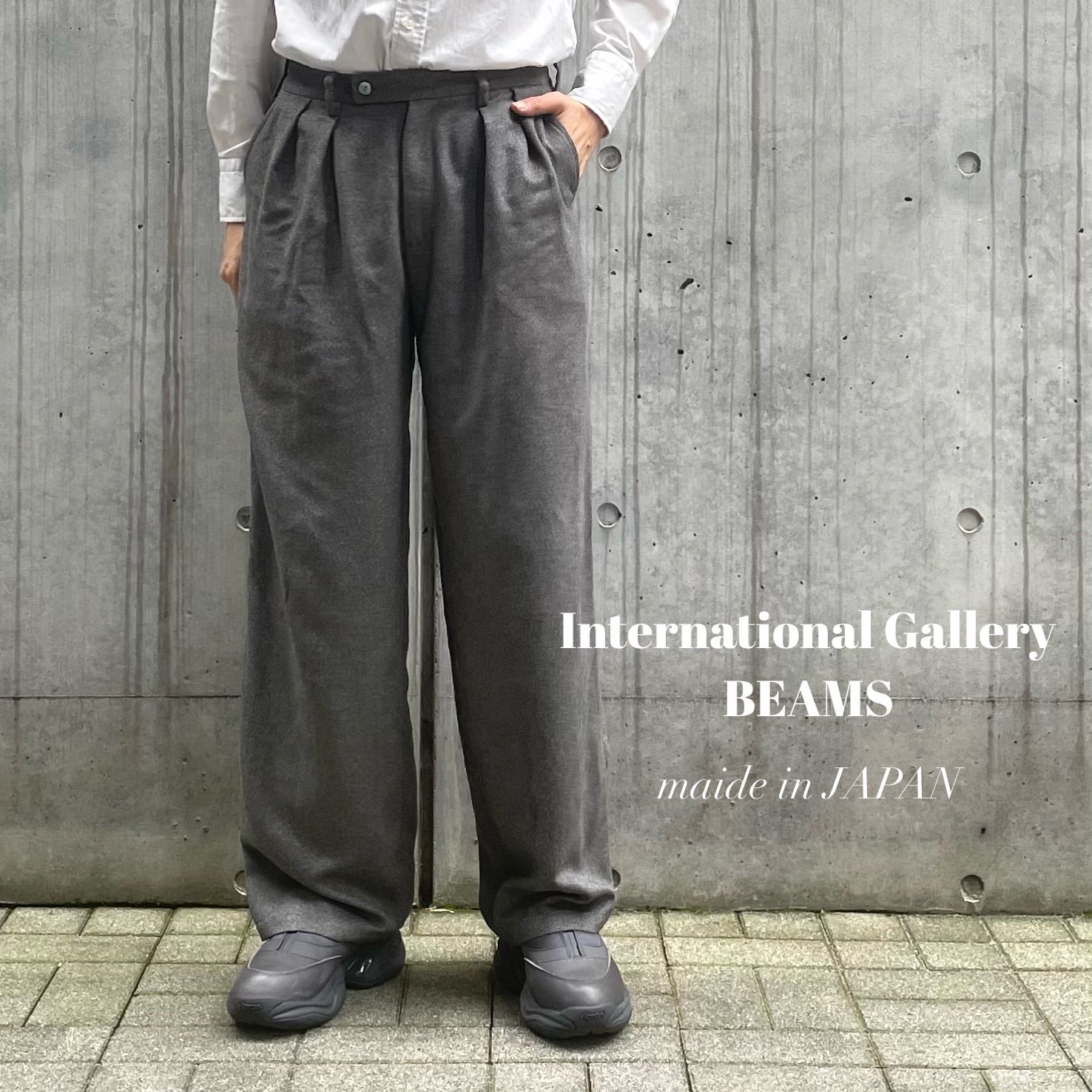International Gallery BEAMS インターナショナルギャラリービームス 22SS 日本製 パイルジャージトラックパンツ 23-24-0354-262 S ベージュ IG ブークレ イージー ボトムス【中古】【International Gallery BEAMS】 International Gallery BEAMS ビームス 22SS 日本製 パイルジャージ