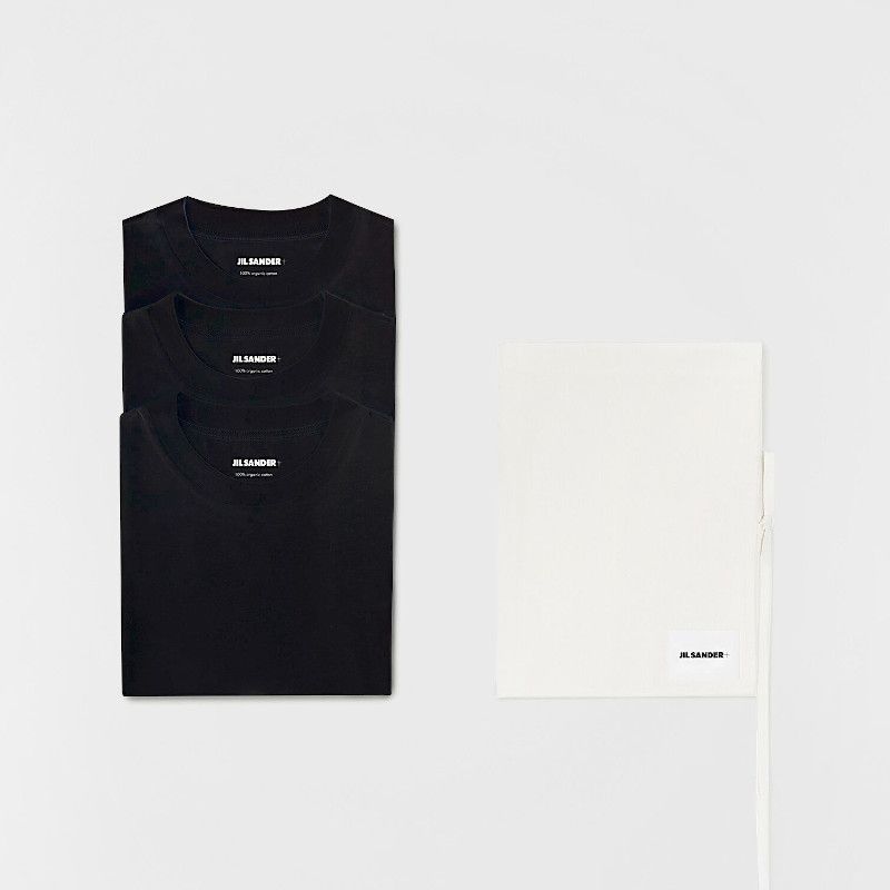 JIL SANDER*3パック サイド ロゴ Tシャツ 3枚セット - Luxury Brand