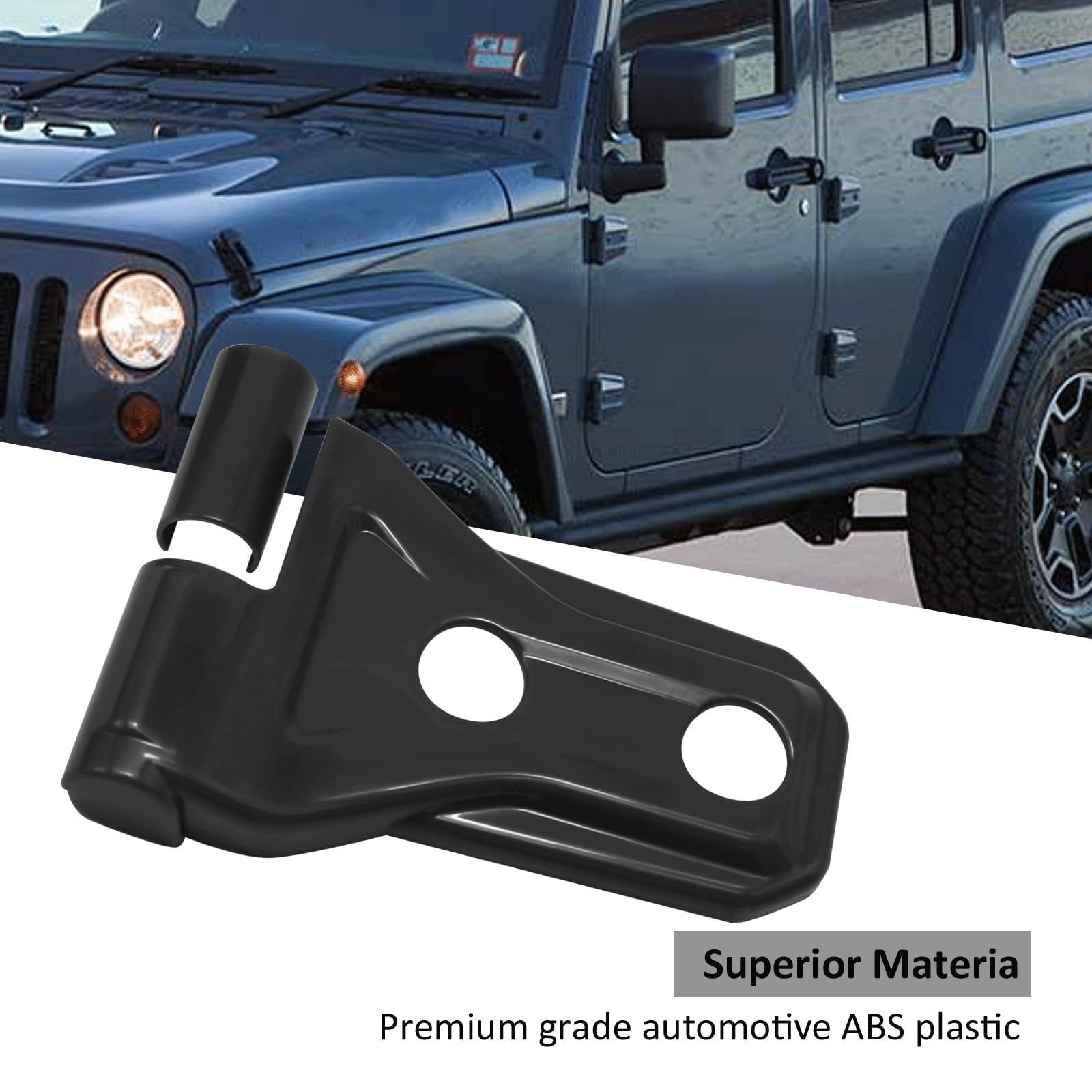 Jeep Wrangler JL JLU 2018-2025対応 ドアヒンジカバー 8個セット ブラック 外装カスタムパーツLYX日替わり