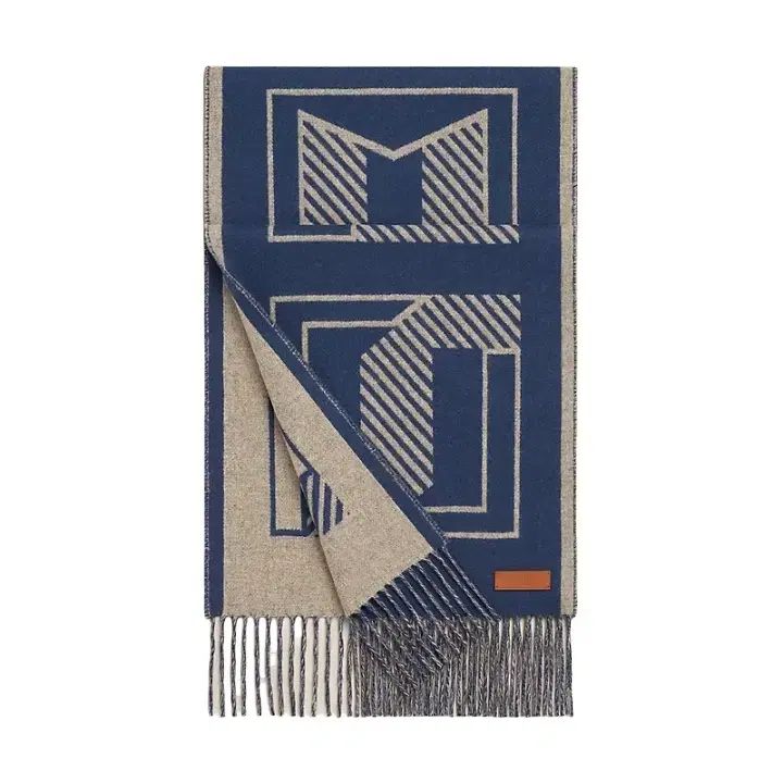HERMES エルメス カサック Lettres au Carre カシミヤ マフラー