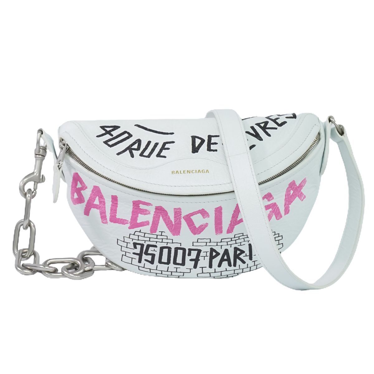 な*K様 は*︎様 BALENCIAGA ボディバッグ ホワイト 卸売 BALENCIAGA ボディバッグ ホワイト BALENCIAGA ホワイト ボディバッグ