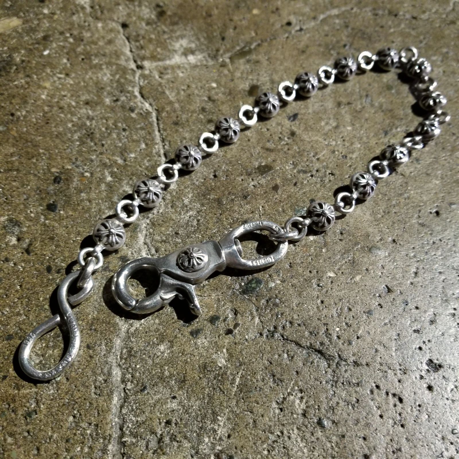 CHROME HEARTS  2BALL SHORT-S  クロムハーツ クロスボール 1クリップ ウォレットチェーン ショート  インボイス原本付き