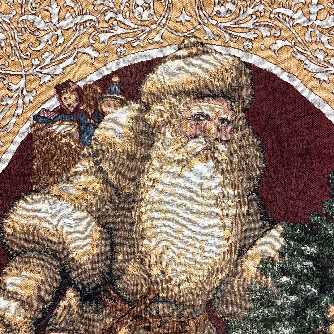 vintageラグ カーペット サンタ ポートレート クリスマス 2027