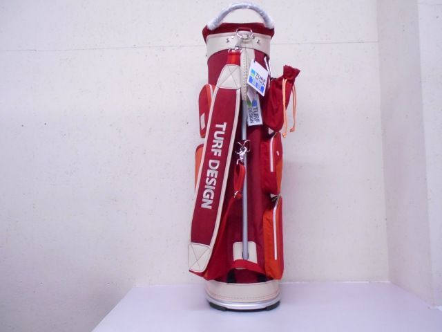 【新品】 朝日ゴルフ TURF DESIGN　TDCB-2171　RED キャディバッグ カート スタンド おすすめ