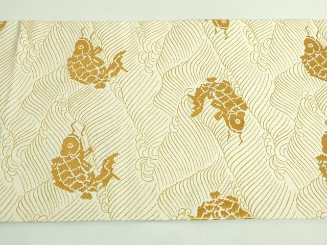期間限定割引40%！ 平和屋着物 上 龍村美術織物 たつむら つけ帯 踊鯉 金糸 DZAA9344kh5