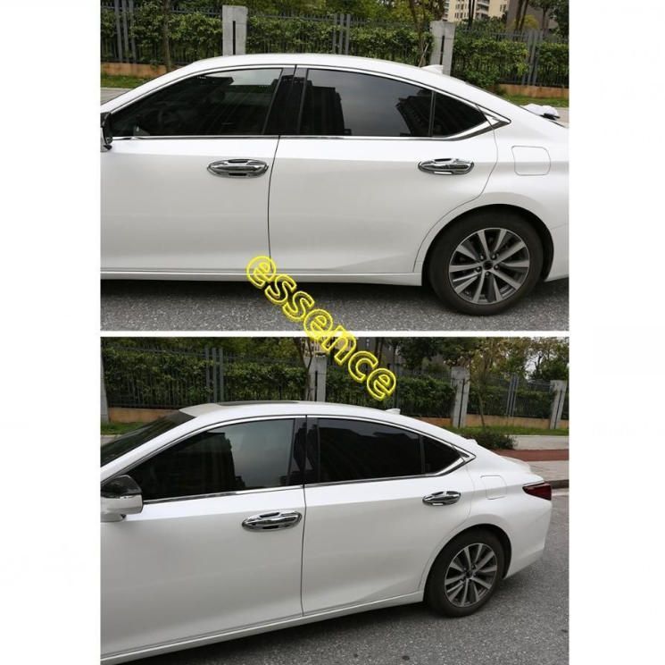車のドアハンドルトリムストリップ 新型レクサス ES 10系 パーツ LEXUS ES200 300h 250 アウタードアハンドルステッカー 1セット
