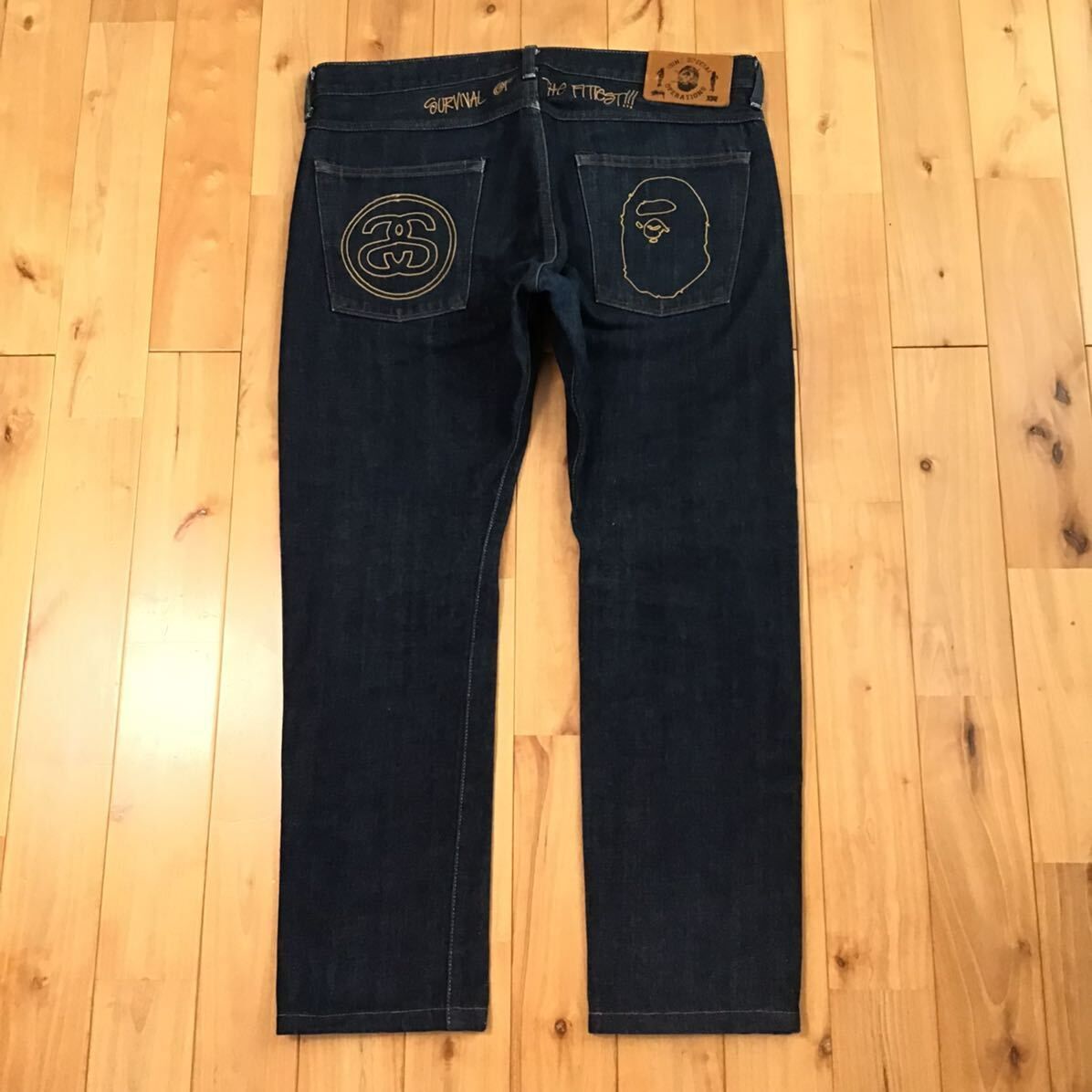 ☆激レア☆ STUSSY × BAPE デニム パンツ Mサイズ a bathing ape Denim