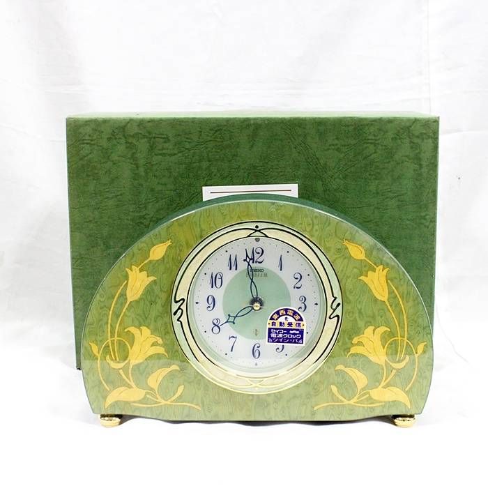 セイコー SEIKO EMBLEM HW525M 電波時計 置時計◎