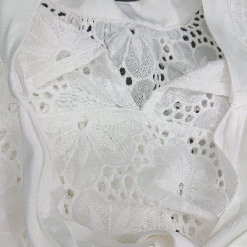 ◇ ⊂ ◎●未使用● FENNEL レース 半袖 ブラウス カットソー サイズF ホワイト レディース E ◇ ⊂ ◎○未使用○ FENNEL レース 半袖 ブラウス カットソー