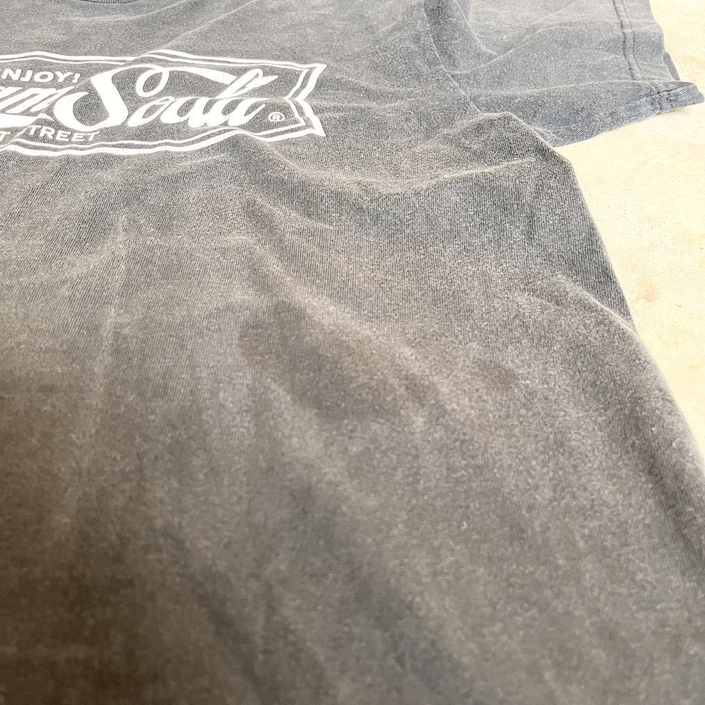 CREAM SODA クリームソーダ カーシブロゴTシャツ 半袖Tシャツ ブラック メンズM相当 ロゴ ロカビリー パンク ブラックキャッツ