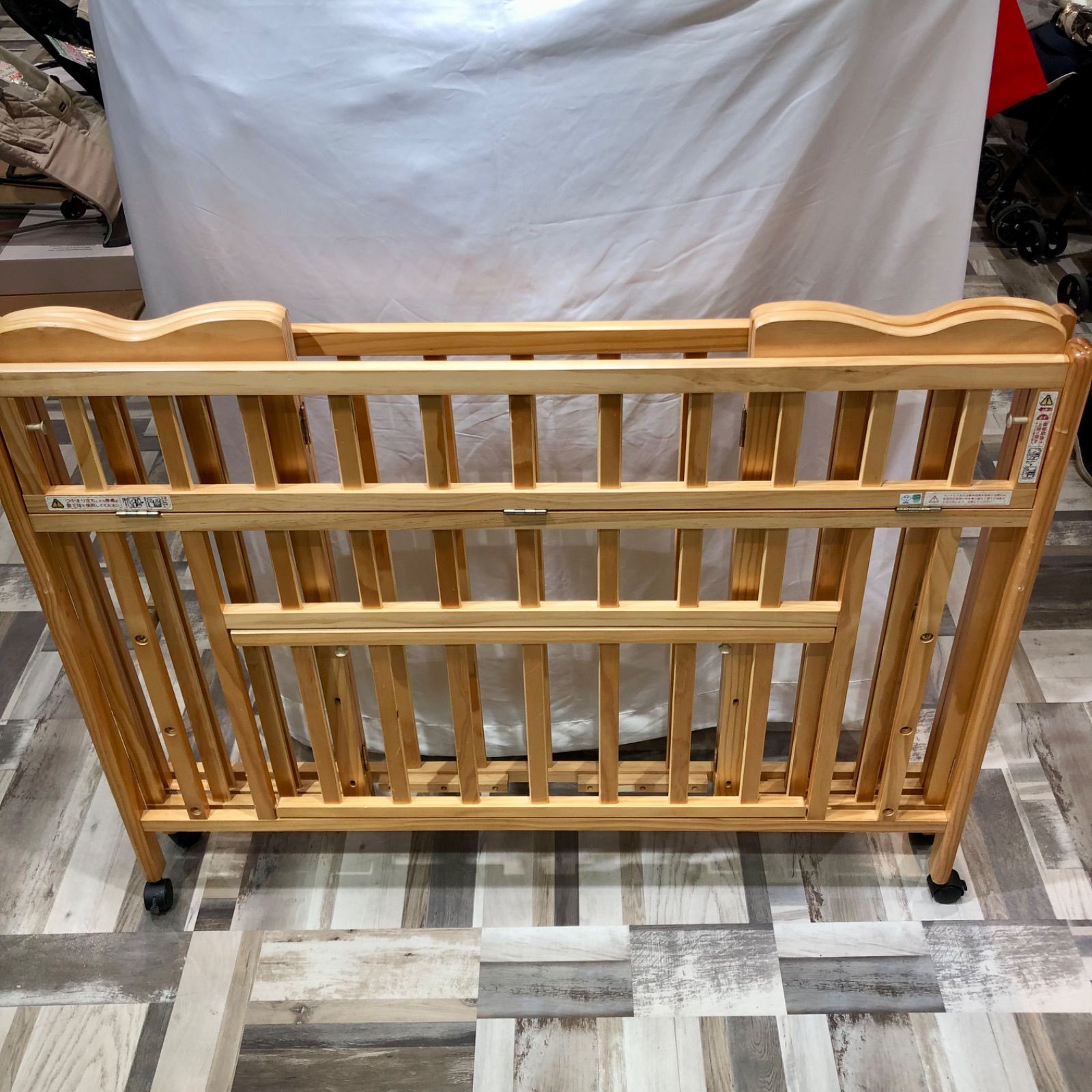 大和屋 ヤマトヤ 折りたたみベビーベットFL