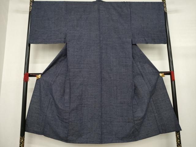 平和屋着物●男性 久留米絣 単衣 格子 綿 AABA9511ck