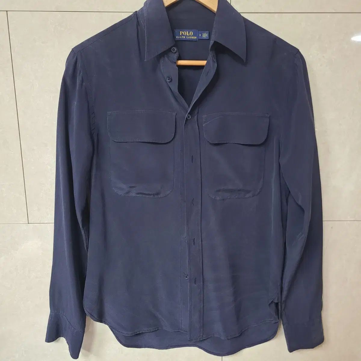 Ralph Lauren シルク 開襟 オープンカラー シャツ ブラウス