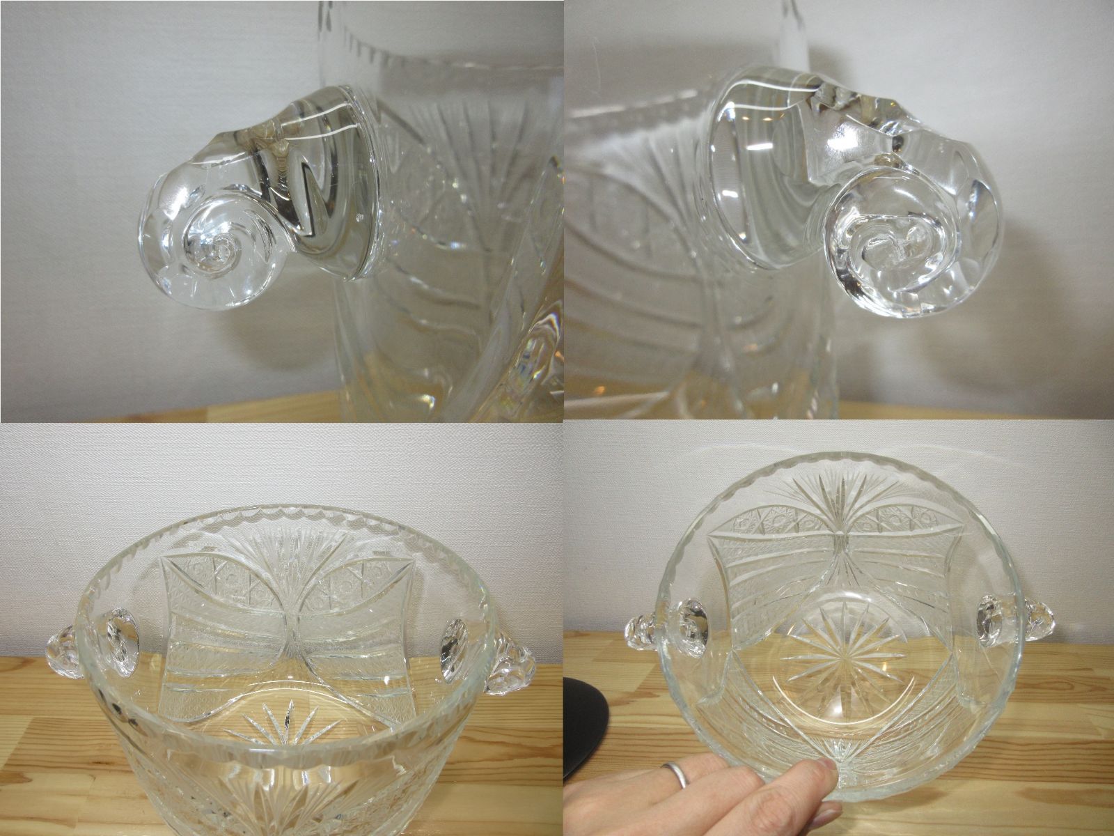 逢絢亭 茶道具 水指 義山 工芸ガラス クリスタル 真塗の塗蓋 木 き WWW_IBETON_RU