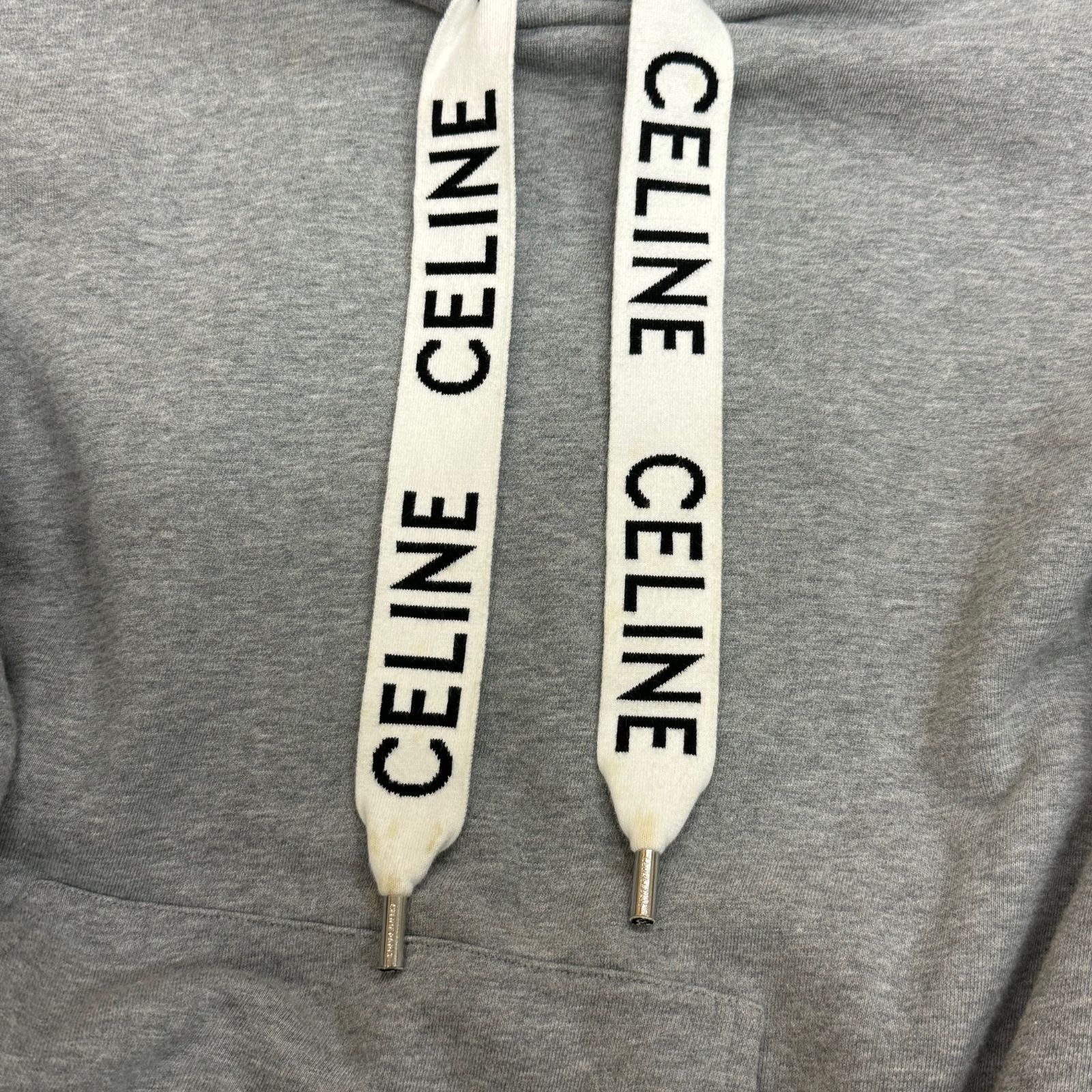 国内正規 CELINE 21AW ロゴ ドローコード プルオーバー スウェット 