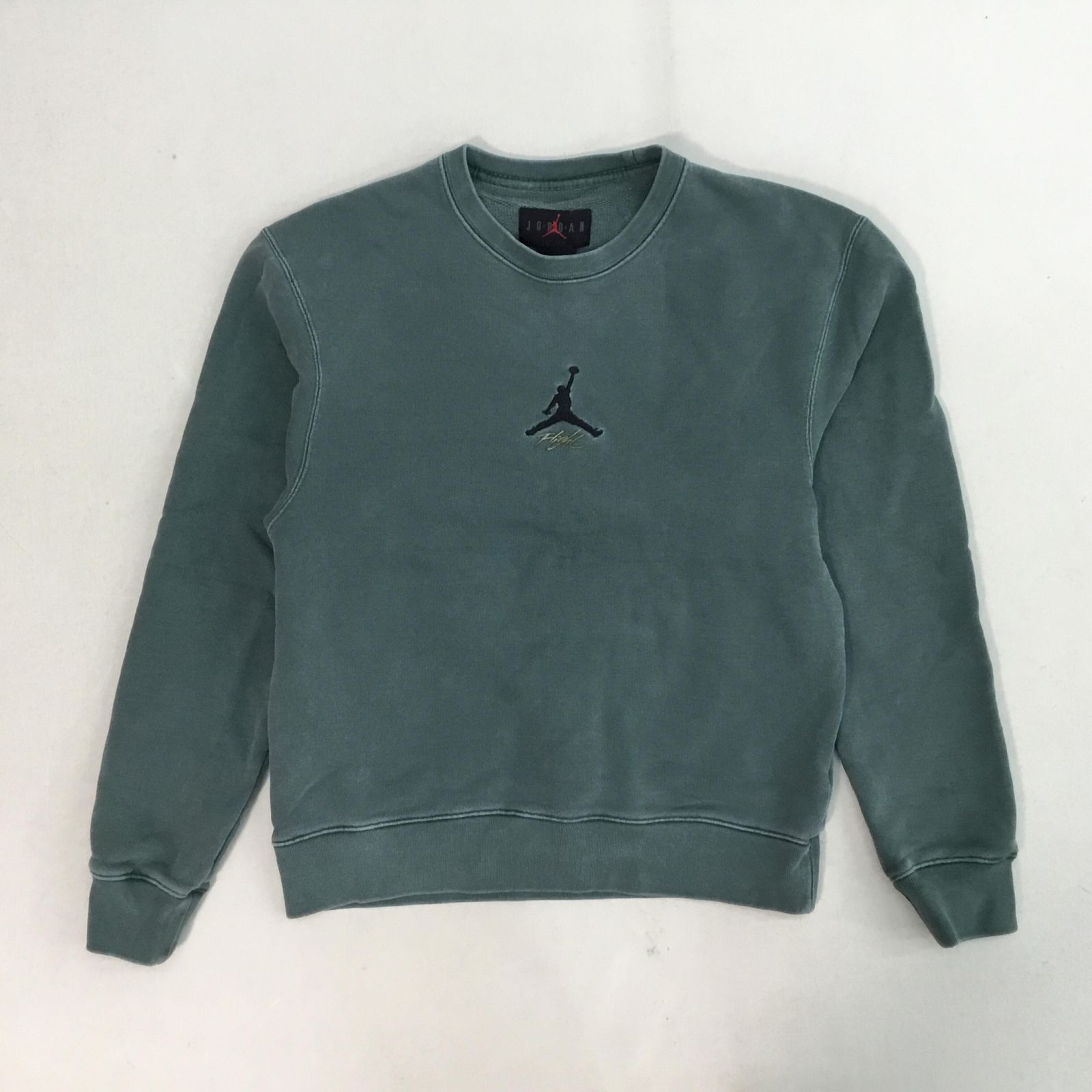NIKE ナイキ スウェット グリーン系 サイズ S メンズ AIR JORDAN トレーナー プルオーバー 長袖 丸首 コットン 0.66kg