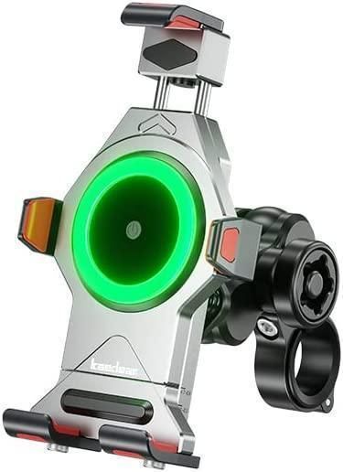 カエディア KDR-M23A-S（シルバー）Qi充電式 バイク用 スマホホルダー【新品・未開封】
