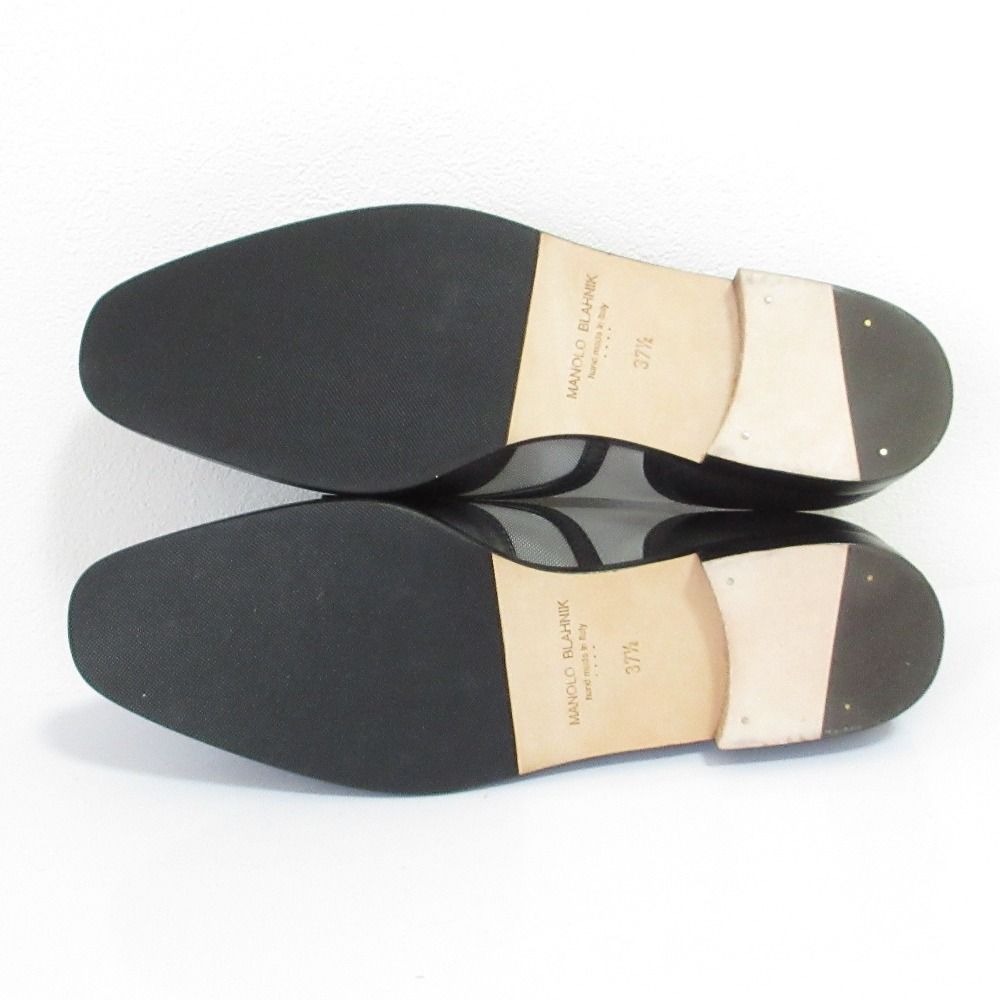 美品 MANOLO BLAHNIK マノロブラニク vitrol 255 レザー メッシュ 