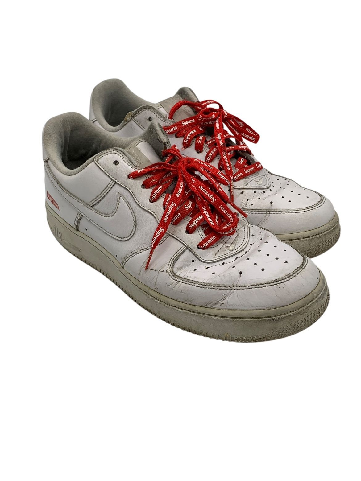シュプリーム ♪2465 Supreme × Nike Air Force 1 Low White CU9225-100 27.5