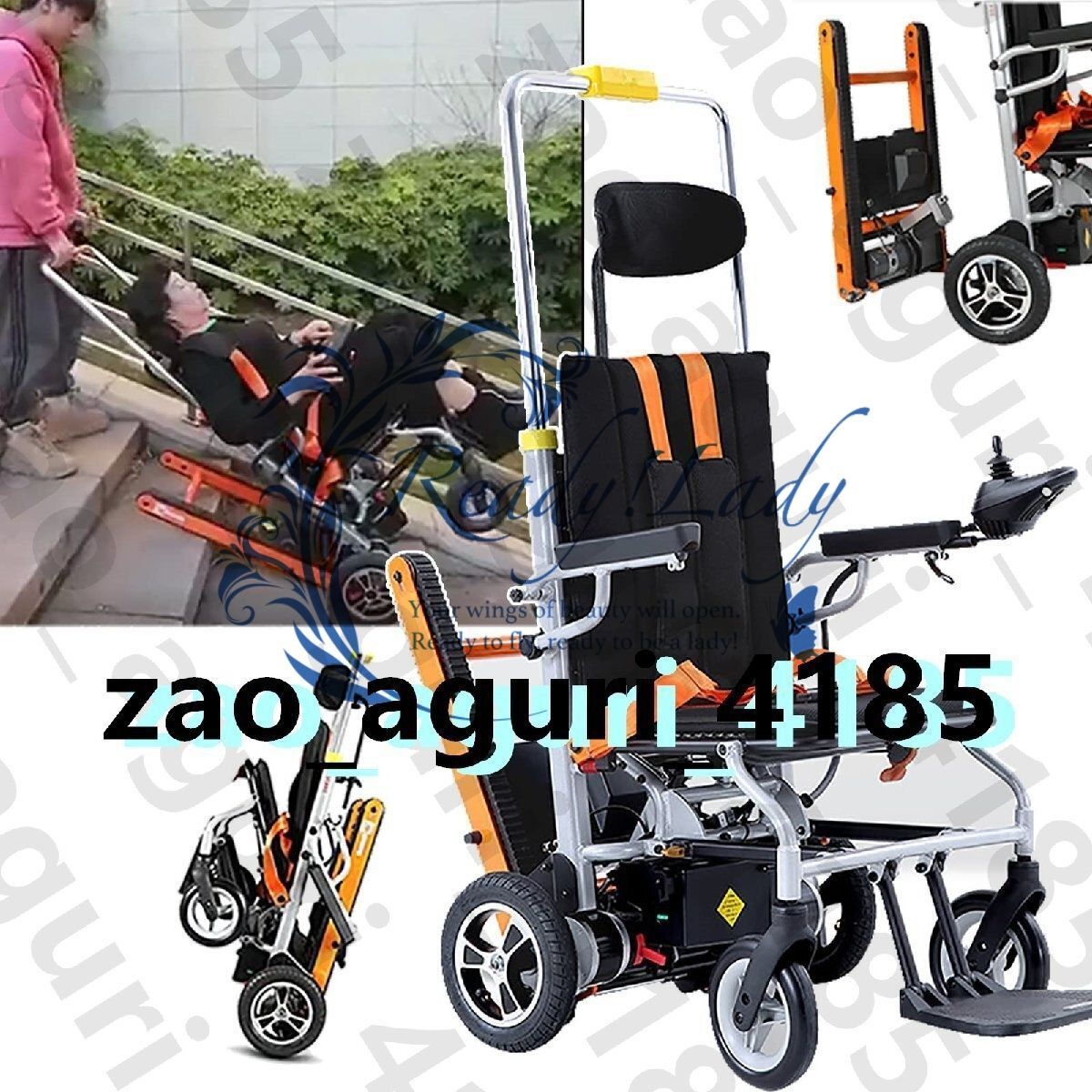 クローラー階段椅子 電動車椅子 2 で 1 取り外し 階段の上下移動 360° ジョイスティック 持久力 25km