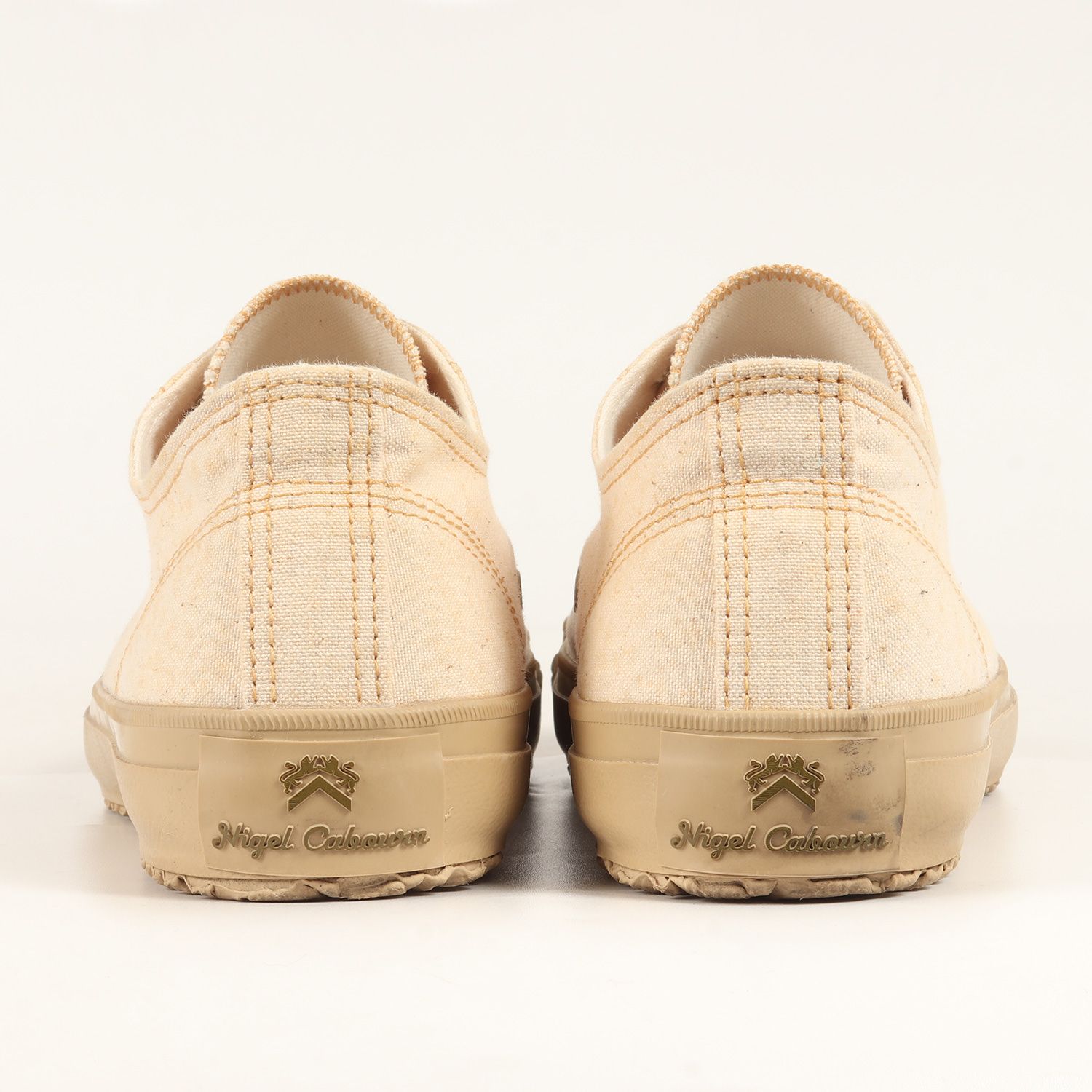 Nigel Cabourn ナイジェルケーボン サイズ:26.5cm MOONSTAR WWⅡ MILITARY SHOES low top (8020062000) ミリタリー シューズ MADE IN JAPN アイボリー 8 1/2 コラボ スニーカー