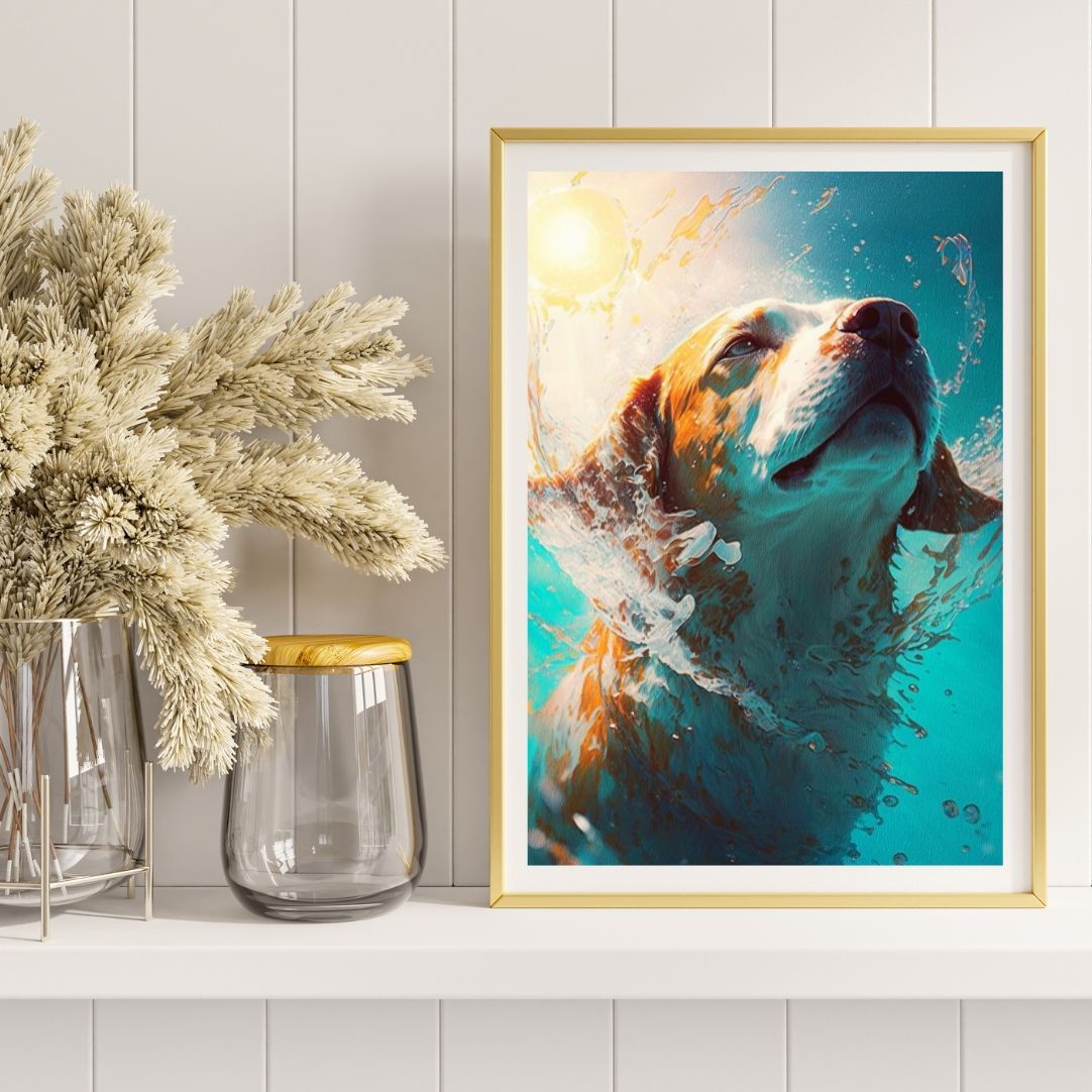 ロブ キドニー 絵画 版画 19/100 犬 動物 ジクレー 希望の光 - ビーグル犬 No.1】ジークレー版画＊名入れOK！風水画 開運