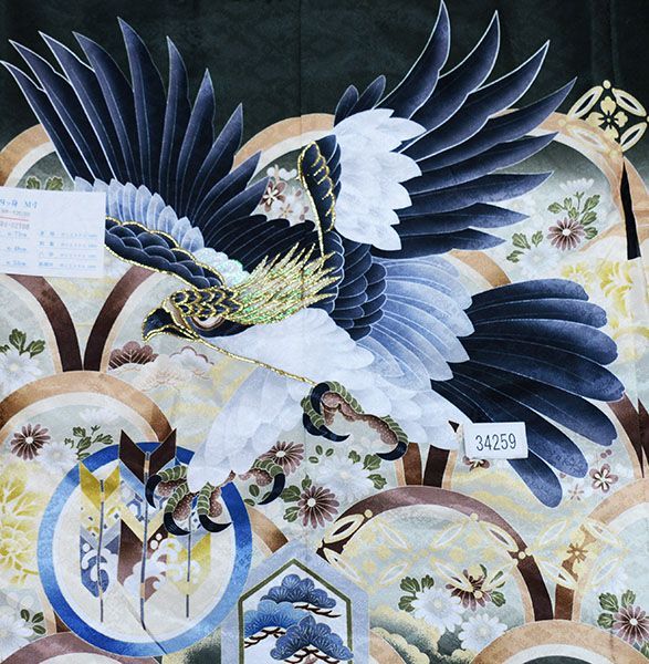 七五三 五歳 男児 羽織袴フルセット 羽織 袴 紋袴 M寸 綸子地 豪華絢爛