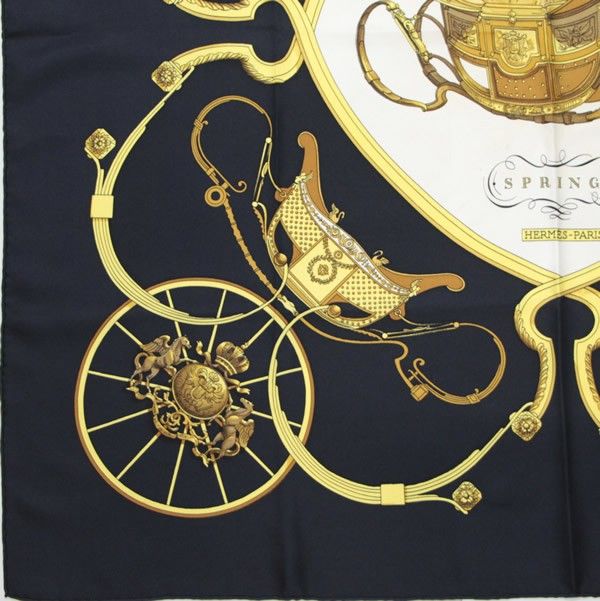 HERMES カレ90 Eperon d'or 大判シルクスカーフ HERMES - HERMES カレ90 Eperon d'or 大判シルクスカーフの通販